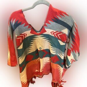 Aztec Print Boutique Shirt With Tassels